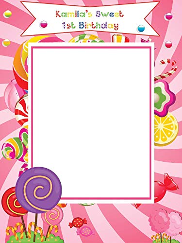 image for SpeedyOrders Candy Party Decorations, Candy Land Birthday Photo Booth 