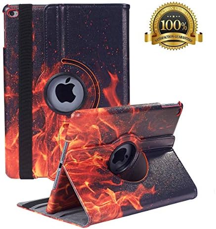 New iPad 9.7 inch 2018 2017/ iPad Air 2 Case - 360 Degree Rotating Stand Smart Cover Case with Auto Sleep Wake for Apple iPad 9.7" (6th Gen, 5th Gen)/iPad Air(Fire)