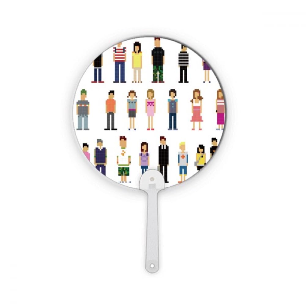 Cadeau geek paire de personnages de jeu pixels ronds en plastique pour amis