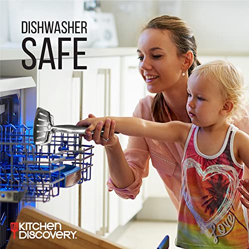 Pinça giratória direita – Kitchen Discovery – Espátulas duplas para levantamento seguro de peixes, h