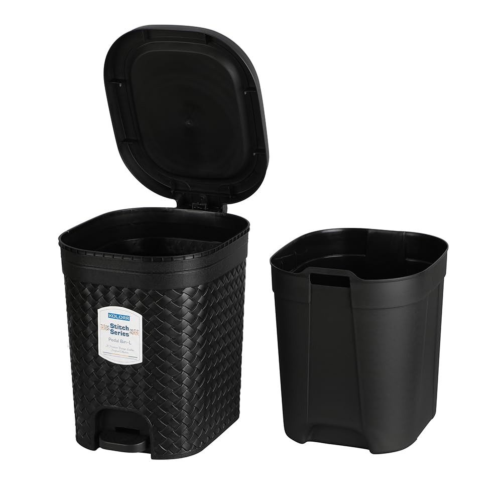 KOLORR Stitch 15L Pedal Bin - Black -1