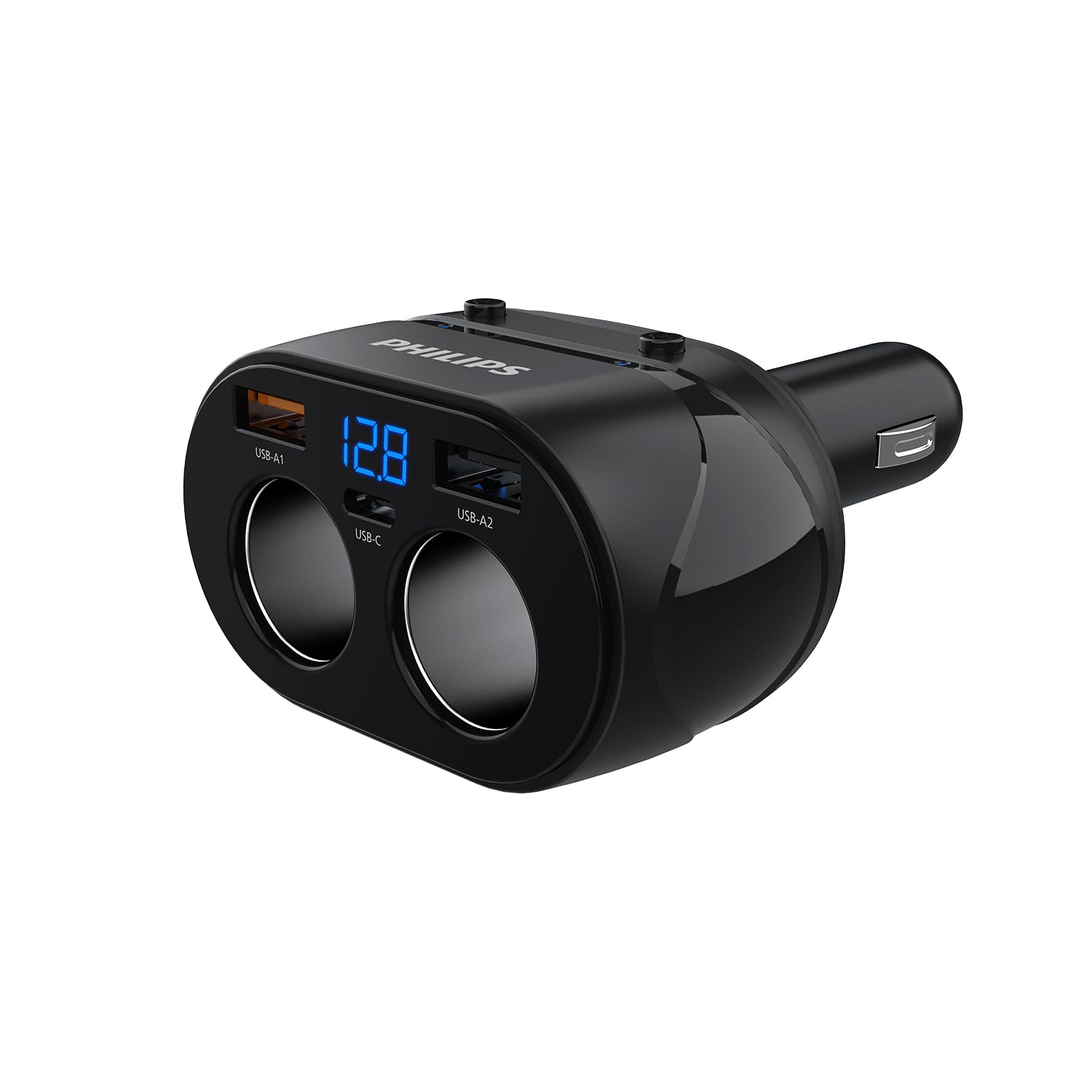 Philips (フィリップス)120Wカーチャージャー 2連シガーソケット 2…