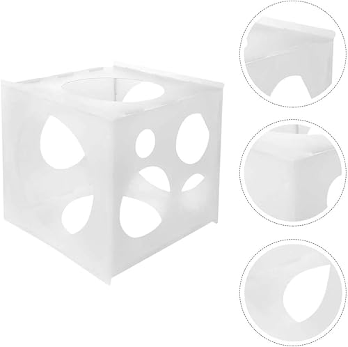 Miniatura 7 de ABOOFAN Caja de medición de globos de plástico de 11 agujeros, herramienta de medición de tamaño de globo para decoración de globos, arcos de