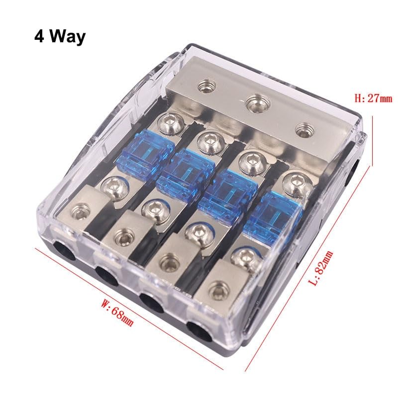 Ashata Bloc De Fusibles Audio Porte-fusible Audio Stéréo Boîte à