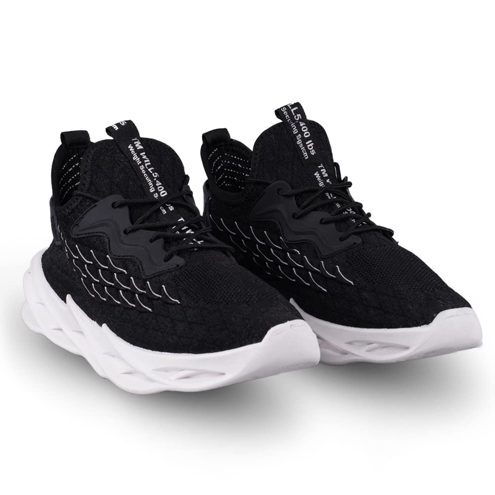 RapidBox Trendy Casual Sneakers for Men (Black White, Numeric_8) (B09JFWKFZY) Amazon Price History, Amazon Price Tracker