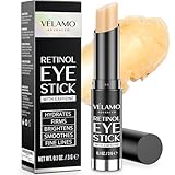 VELAMO ADVANCED Retinol Eye Balm Stick with Caffeine: Under Eye Cream for Dark Circles Puffiness Eye Bags Wrinkles Fine Lines - Visible Results in 4-8 Weeks, Portable & Perfect for On-the-go Use, 3g
