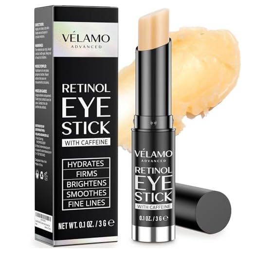 Retinol Eye Stick, Retinol Eye Cream for Dark Circles and Puffiness, Caffeine Eye Cream, Visible Results in 3-4 Weeks, Under Eye Cream Anti Aging, Eye Brightener Stick, Eye Cream for Wrinkles, Brightening Eye Cream for Puffiness and Bags under Eyes, Brightening Eye Balm Reduces Fine Lines and Dark Circles