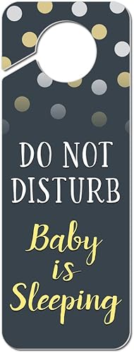 Graphics and More Do Not Disturb Baby is Sleeping - Letrero de plástico amarillo para perilla de puerta