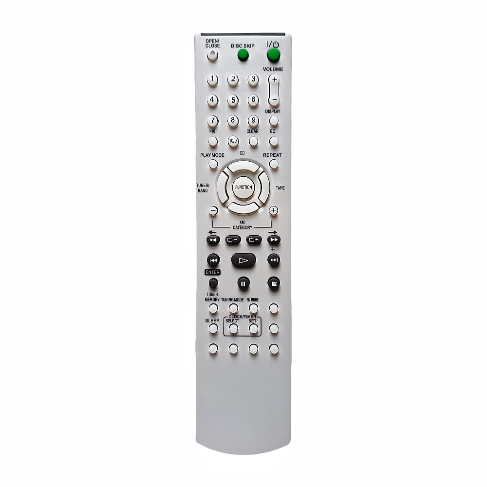 Replacement Remote Control for Sony HCD-RG555 HCD-CPX22 HCD-ZX8 HCD-RG333 RM-SU37 CMT-CPZ3 HCD-CPZ3 CMT-EH10 HCD-EH10 MHC-EC55 RM-SC31 A1237274A CMT-BX5BT Mini Micro Hi-Fi Component System