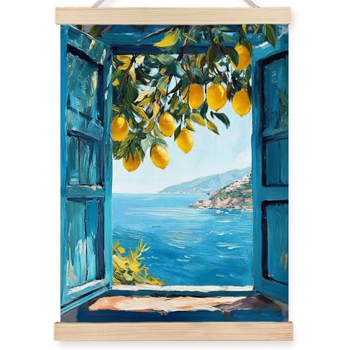 FDHSPAAM Coastal Mediterranean Lemon Wall Decor, Italian Lemon Wall Art,