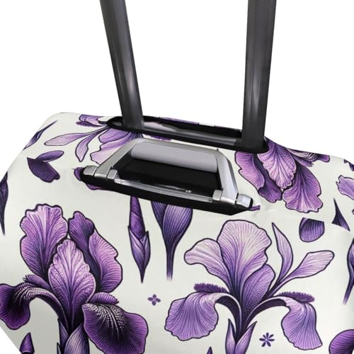 CHIFIGNO Purple Flowers Travel Luggage Cover Luggage Protector Suitcase Cover Fits 18-32 Inch Luggage S Fits 18-20 Inch 5