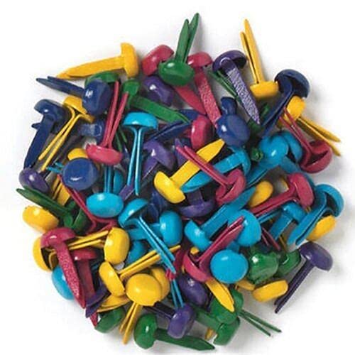 50 Brads Metallici A Forma Di Cuore Rossi - Split Pins Per Scrapbooking E Fai Da Te - 2