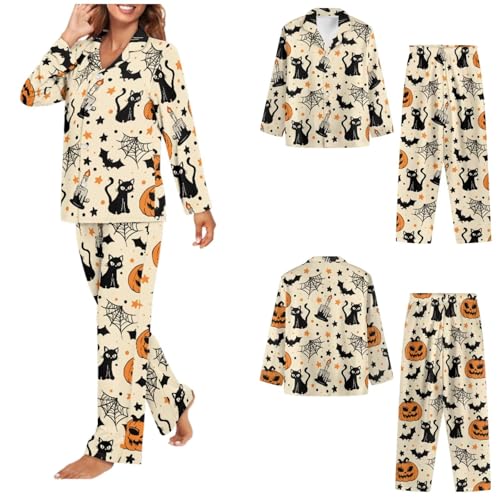 Matching Pjs for Couples Womens & Mens Matching Pajamas Set Long Sleeve Pj Button Down Soft Loungewear 2 Pcs3