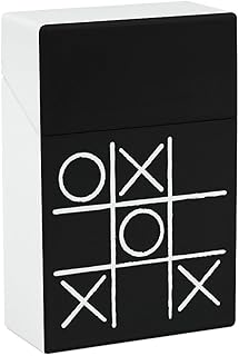 Tic Tac Toe Noughts and Crosses Board Flip Open Cigarette Case for Women Men Plastic Cigarette Box Holder Pocket Cigarettes Storage Container