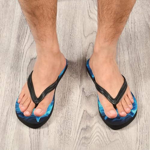 Blue Flame Horse Flip Flop Beach Summer Casual Sandal for Women & Men Shower Shoes 208564984