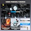 Diesel Compression Tester Kit 47pcs Petrol & Diesel Engine Compression Tester Small Engine Cylinder Leak Down Tester with Compression Gauge, Leak Detector, Gloves, for HDI/TDCi/Pumpe Duse Engine