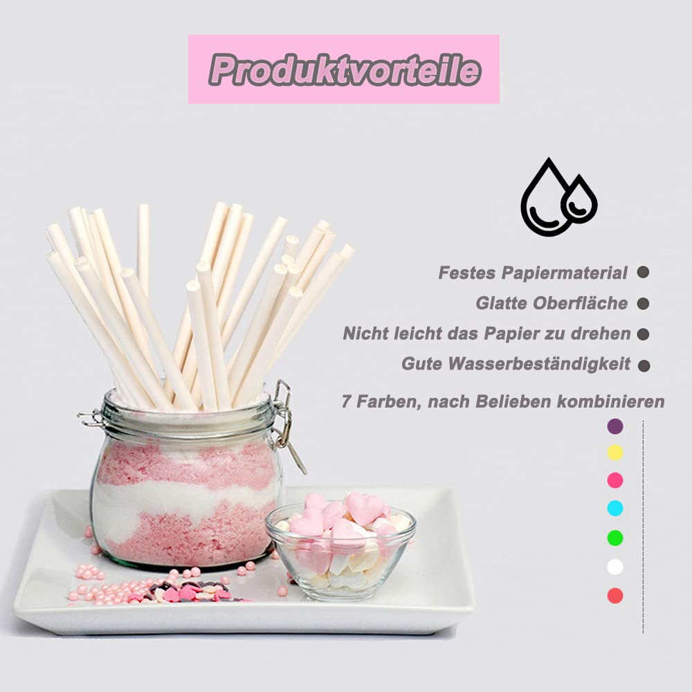 Bastoncini Cake Pop 7 Colori - 30 Pezzi Per Decorazione Torte E Dolci - Foto 13