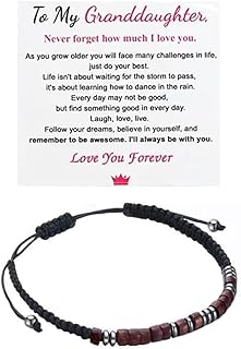 Svana Granddaughter/Daughter Bracelet Gifts From Grandma/Nana with Message Card,Adjustable Morse Code Bracelet for teen girls I love You Inspirational Bracelets for Her, I Will Always Be With You Meaning Birthday Gifts