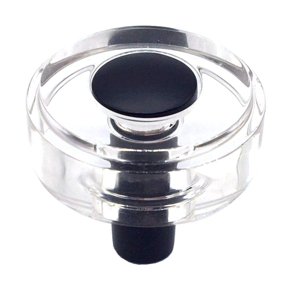 Bouton de tiroir JCAKES aspect verre acrylique haut de gamme noir mat