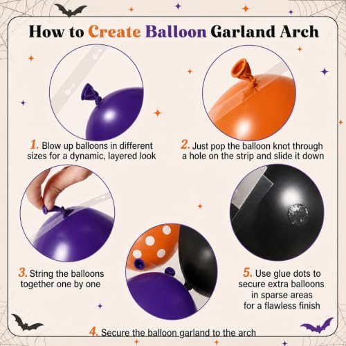 Orange Purple Black Balloon Fringe Curtains for Halloween Party Decorations - image 6