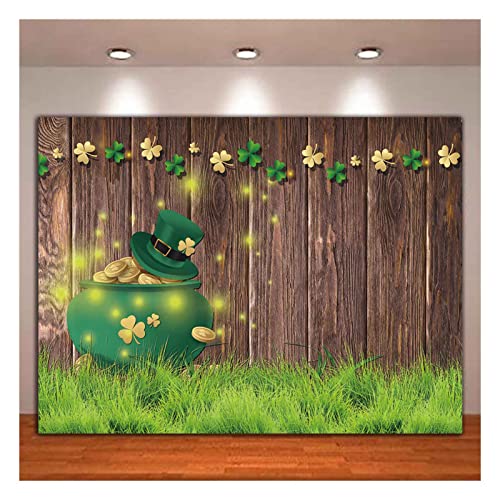 Happy St Patrick's Day Background Lucky Irish Shamrock Board Photography Backdrop For Baby Shower Birthday Party Decor Banner 7X5Ft #TOP4