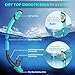 Snorkeling Gear for Adults, Mask Fin Snorkel Set, Dry Top Snorkel, Snorkeling Kit Travel Diving Package, Panoramic View Anti-Fog Anti-Leak (S/M)