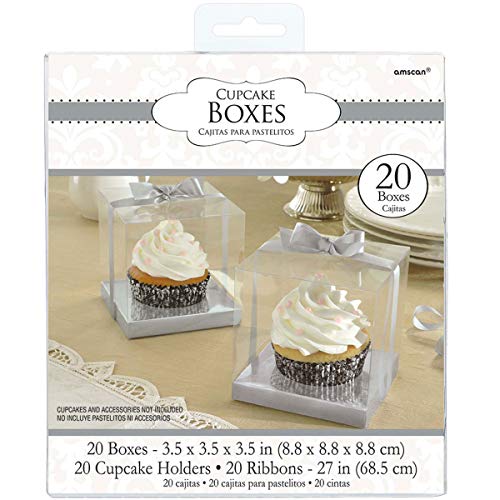 Elegant Premium Silver Cupcake Boxes - 3.5