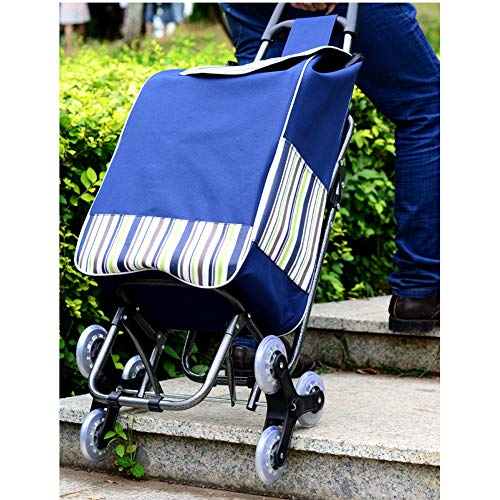 ZDYLM-Y Einkaufsroller klappbar Haltbarer Lebensmittelgeschäft-Gebrauchswagen mit Kristallrad Tri-Wheels, die Multi… – Bild 8