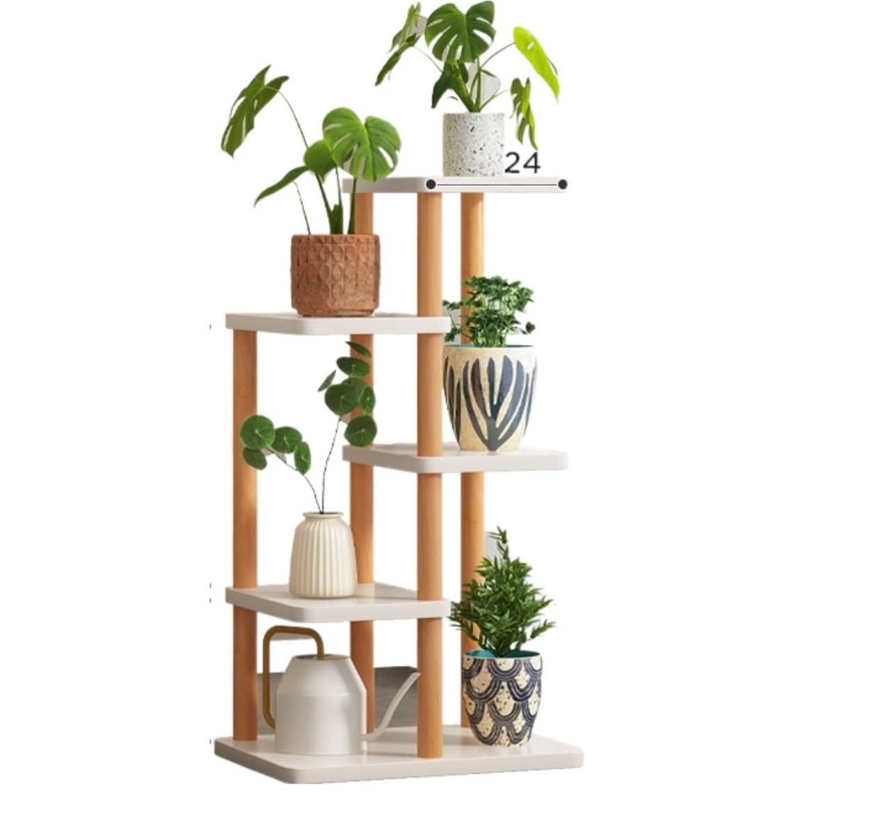 Lpmengs-EU Plant Shelves Flower Holder Wooden Plant Display Stand Rack Indoor Flower Pots Stand Outdoor Garden Decoration(A,89cm)
