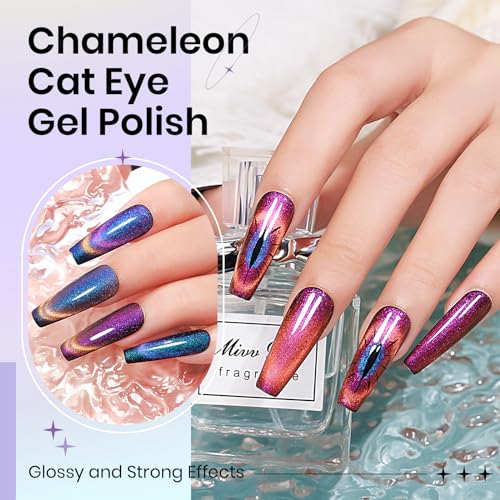 Esmalte de uñas Gel Cat Eye 12 colores efecto galaxia miniatura 4