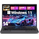DERE - Portátil de 14 pulgadas, CPU N5085, 8 GB de RAM, 256 GB SSD | Diseño ligero para estudiantes y viajes | HDMI,...