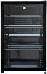 Frigobar Expositor Vertical HQ Vidro Duplo 130 Litros Preto HQ-130FBPVL (127V)