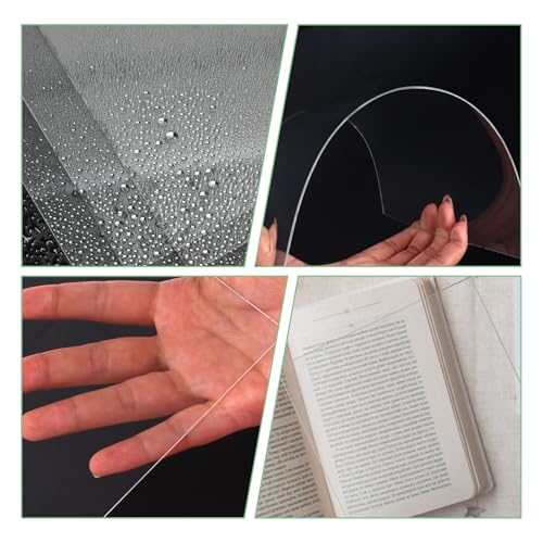 Image of TKOnline 20 PCS Plexiglass Sheets, 8.5 inch x 11 inch x 0.01 Clear PET Sheet Panels, Clear Acrylic Plastic Sheet for Picture Frame, Invitations, Poster Frames Plastic Board