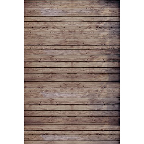 Vintage Wood Wall Photography Backdrop, Waohu 5X7Ft Washable Cotton Polyster Background Foldable Studio Prop Photo (Updated Material)