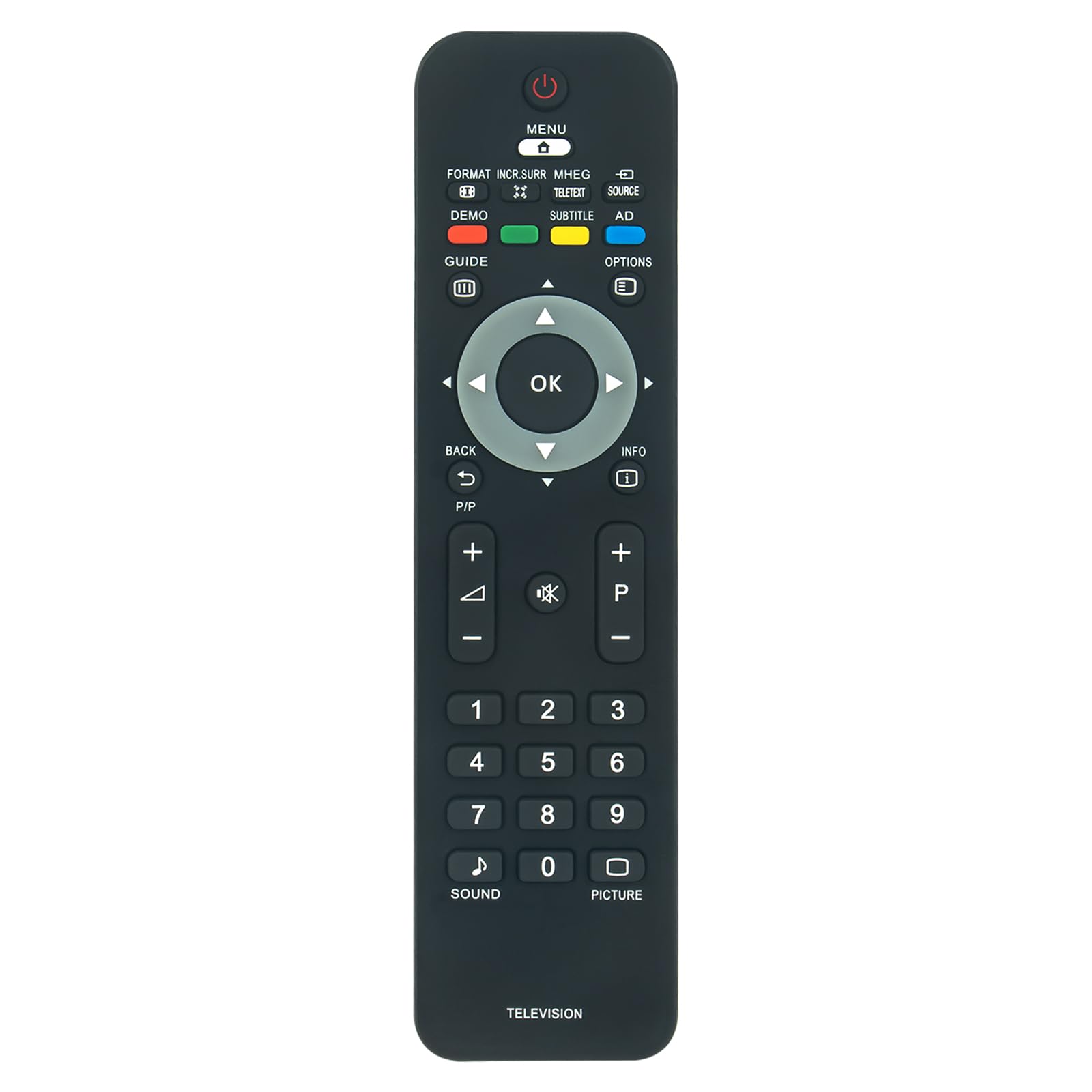 VINABTY 242254902454 Remplacer La Télécommande Pour Philips 4K OLED LCD HDTV 42PFL3604H 42PFL3604H/12 42PFL3605 42PFL3605/60 42PFL3605H/12 42PFL3704 /12 47PFL3605H/12 47PFL3605H/60 32PFL3605/60