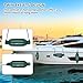 ORLANG 4.5in X 16in Boat Fenders, Boat Bumpers for Docking 4 Pack, Inflatable Ribbed Twin Eyes Vinyl Boat Bumpers Fenders, Pontoon Bumpers with Air Pump,Ropes,Needles and Storage Bag - Forest Green