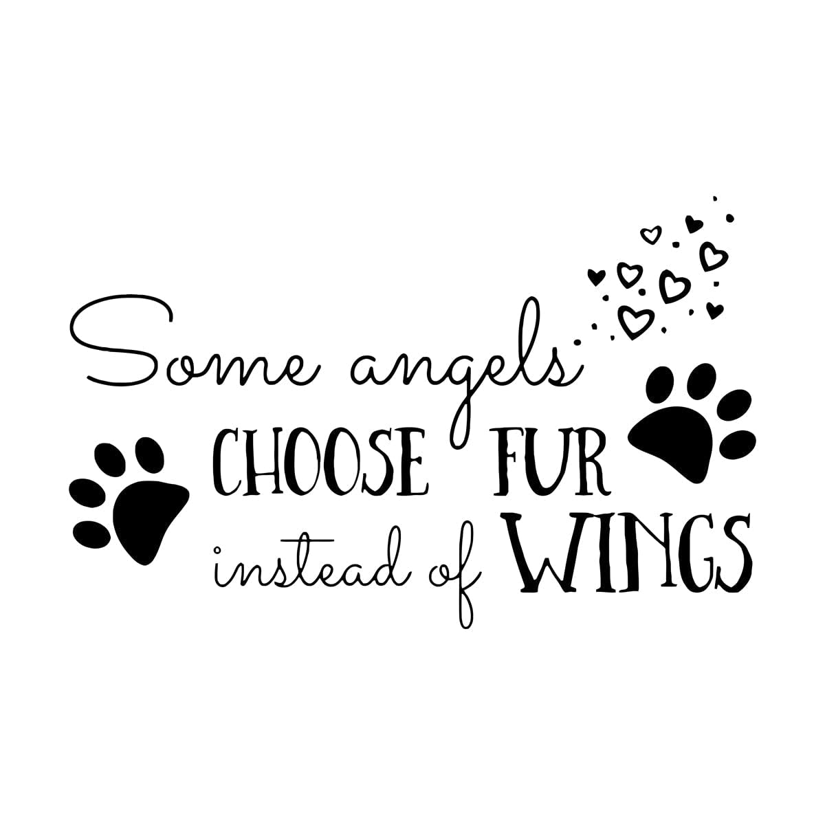 Lzhouting Wall Stickers 4891 Animals Best Friend Wall Sticker Pet Grooming Salon Wall Decal Four Pet Store Lovers Dog Cat Veterinary Clinic Decals Large - 58X92cm
