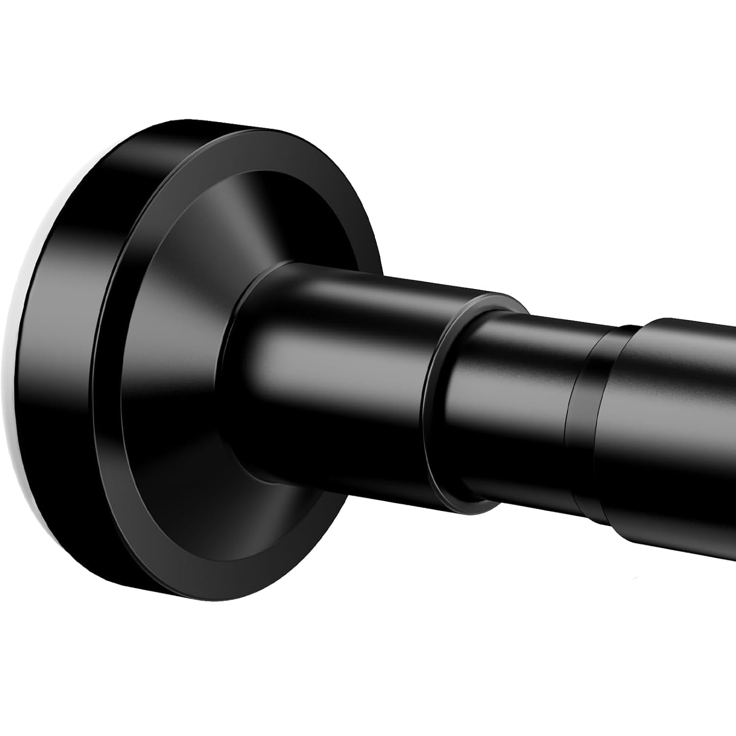 Weldun - Asta per tende estensibile a pressione, telescopica, senza foratura, a molla, regolabile e robusta, per finestre, doccia, bagno, camera da letto, colore: nero, 46-226 cm