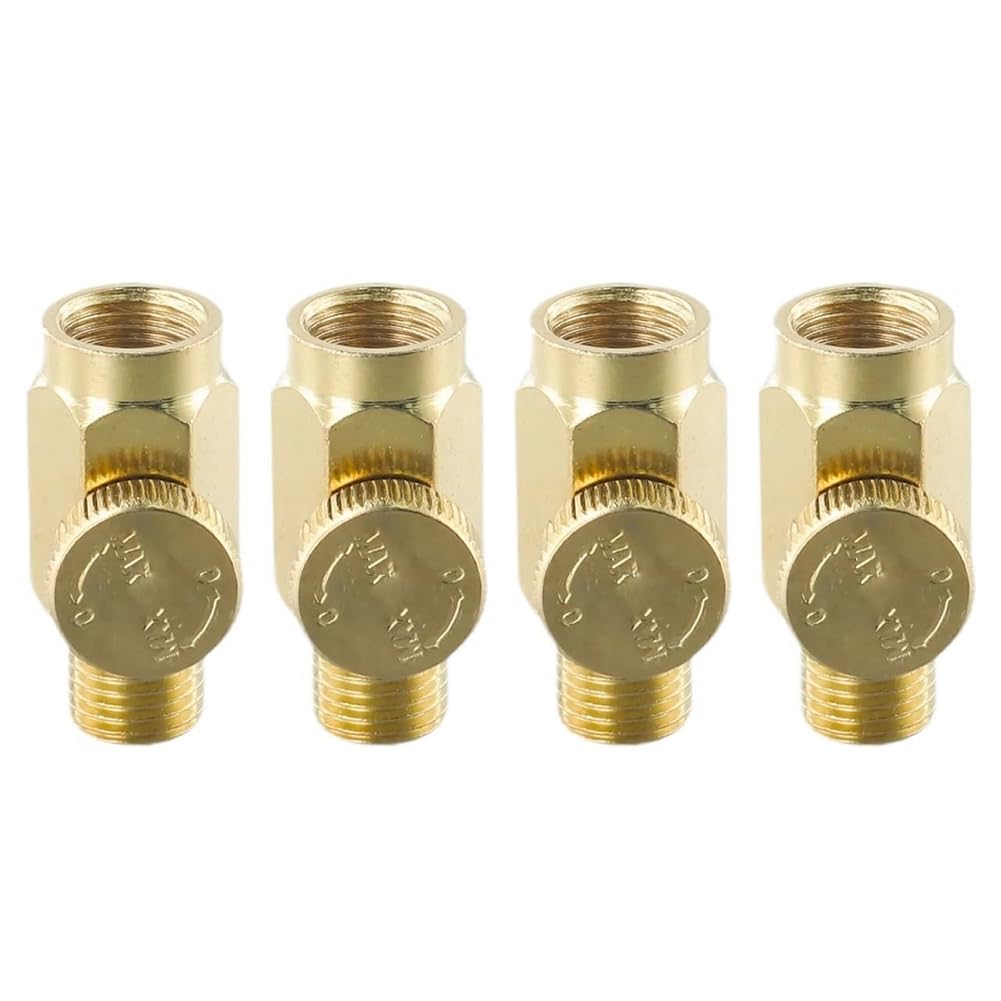 Ijsdnvjndx As Shown Solid Brass 1/4Inch Npt Inline Regulator 4Pcs Compressed Air Pressure Valve Replacement Water Heater For Air Tools