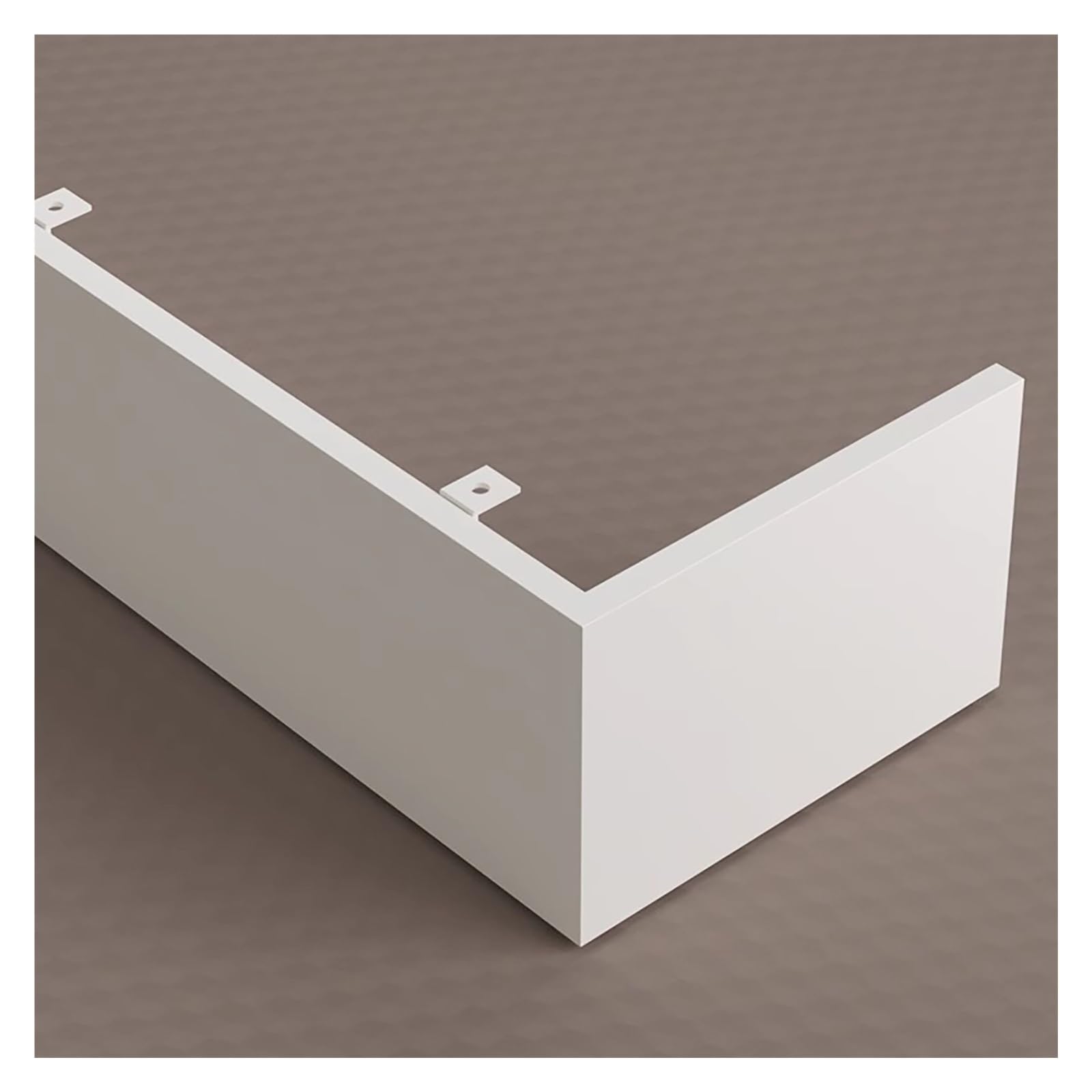 Cantonnière de plafond en métal blanc 2,4m pour double tringle