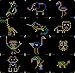 lllumiPeg Zoo Refill templates for Basic Fun Lite Brite Magic Screen Retro Style (12 Sheets, 6x8)