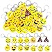 MIDYUID Emoji Llavero Emoji Encantadora Emoticon Llavero de Cara Redonda para Fiestas de Niños Adulto Fiesta Suministros Decoraciones de Bolsas 17pcs