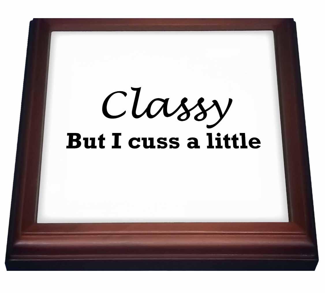 3dRose Classy But I Cuss A Little Trivet With Tile, 8