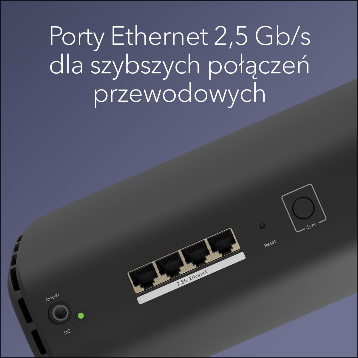 NETGEAR Orbi Trzypasmowy dodatkowy satelita typu mesh WiFi 7 serii 870 (RBE870B) – współpracuje z Orbi RBE873B – zwiększa zasięg o 200 m2 – BE21000 802.11be (do 21 Gb/s), czarny