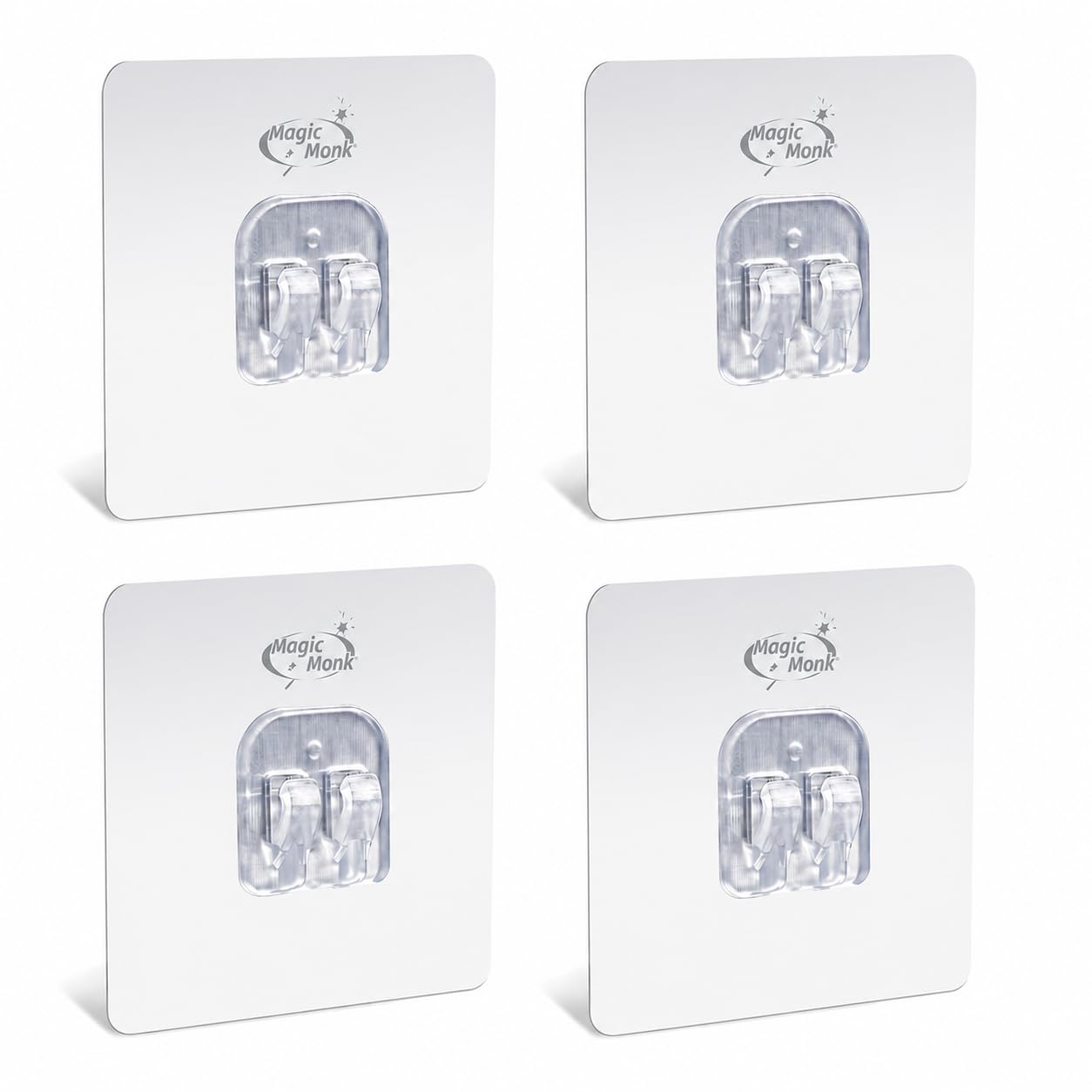 MagicMonk PVC Heavy Duty Self Adhesive PVC Wall Hooks| Transparent Waterproof Wall Hooks for Kitchen Bathroom Shower Door Outdoor Utility Hook Petch Hook (Pack of 10)-image-32