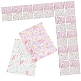 MUCKLILY 200 hojas Papel para Envolver Nougat con Diseño Flamenco y Estrellas Papel Encerado para Dulces y Repostería para Envolver Chocolates y Golosinas Paquete Doble de Unidades
