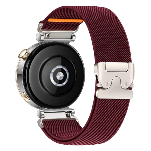 Image of Elastic Nylon Bands for Garmin Venu 3S 2S /Venu 4 41mm /Vivoactive 4S /Vivomove 3S /Forerunner 265S /255S Band Women,18mm Quick Release Magnetic /Parachute Buckle Stretchy Nylon Sport Watch Strap