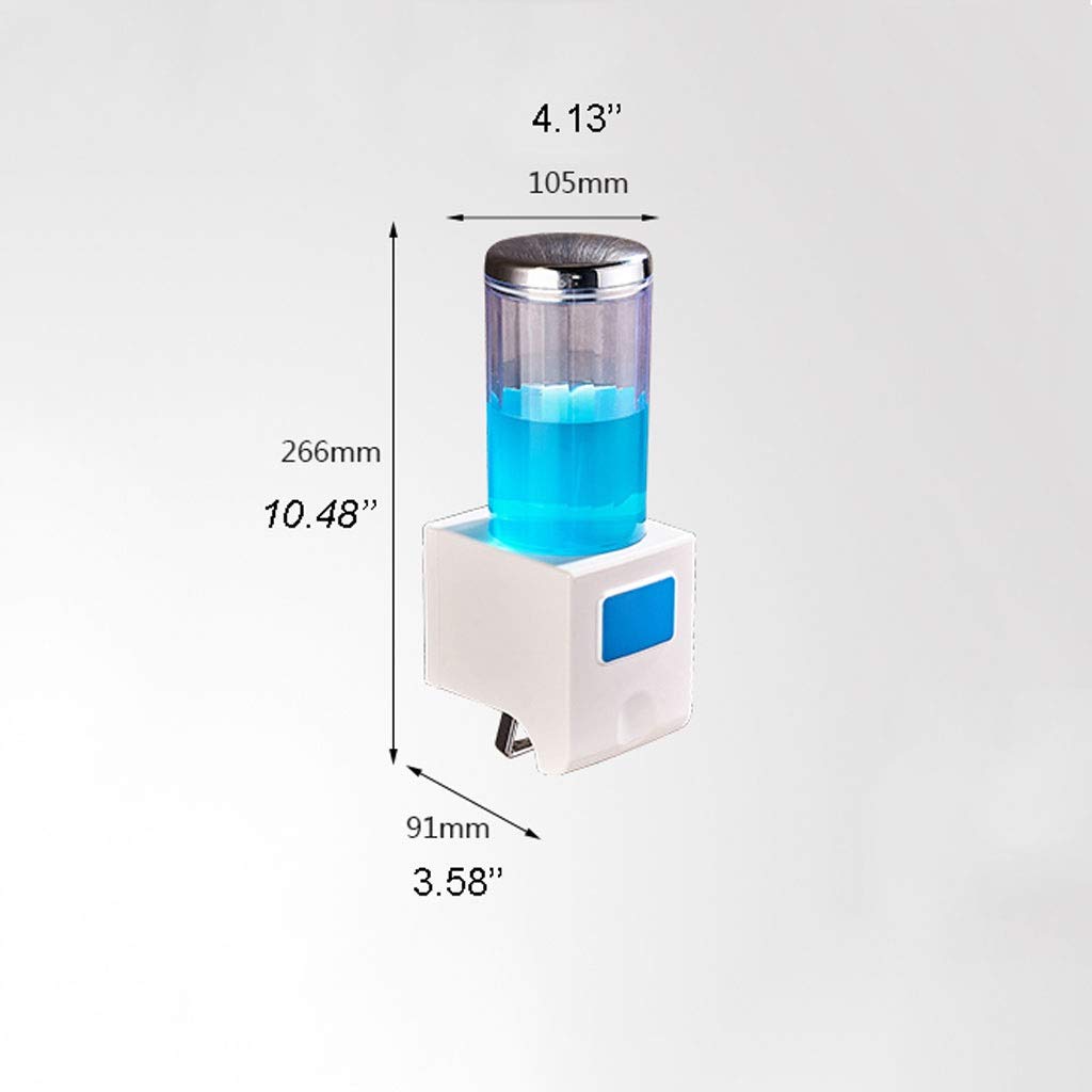 Dispenser di Sapone da appoggio, Dispenser di Sapone a Parete Dispenser di Gel Doccia Manuale per Cucina dell'hotel Bagno Dispenser di Sapone Bianco 500-1500 ml