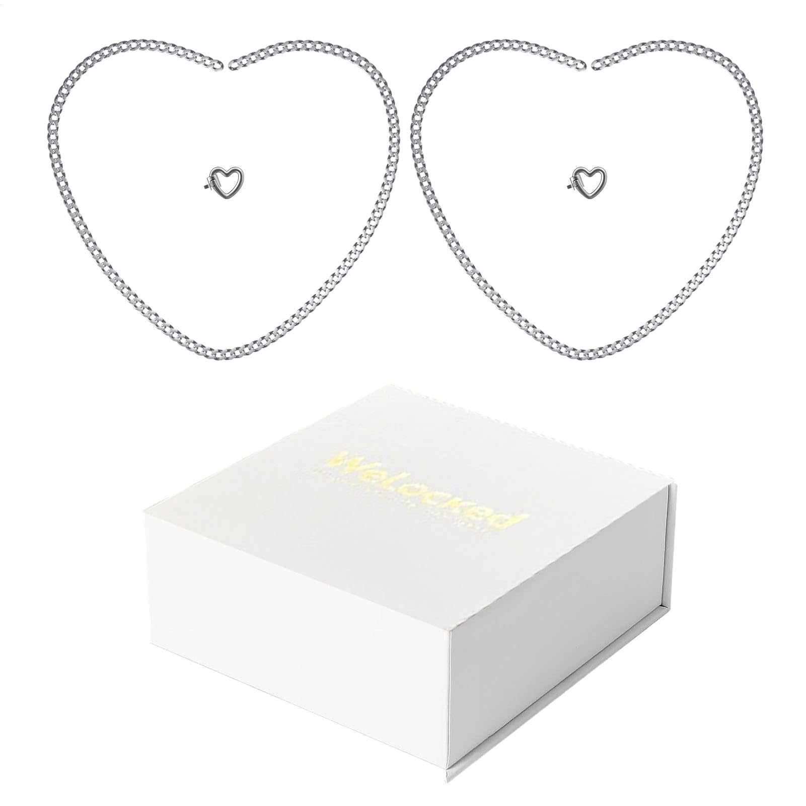 Genérico Kit de brazalete de parejas permanentes, kit de pulsera permanente, Juego de joyería de cierre permanente Pulseras de amistad bloqueadas, Cadena de joyería de corazón de bloqueo para mujeres