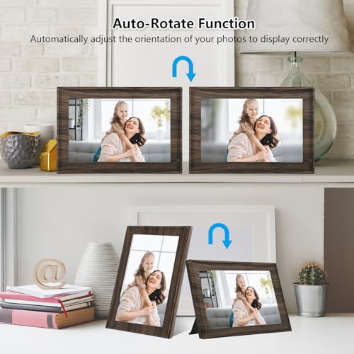 Image of 32GB 10.1 Inch WiFi Digital Picture Frame with 1280x800 HD IPS Touch Screen, Send Photo or Videos via App or Email,Support USB Drive /SD Card Extend Storage,Auto-Rotate,Wall Mountable